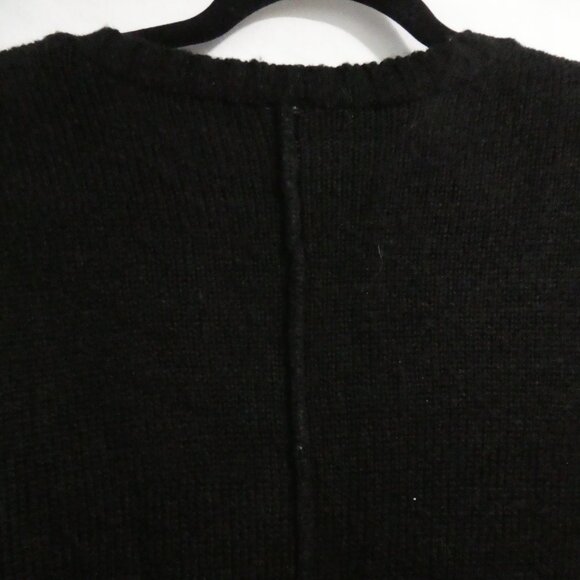 DREAMERS | s-m small to medium | Black Long Sleeve V-Neck Sweater Dress - Picture 12 of 16